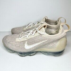 Nike Air VaporMax 2021 FK Oatmeal Sneakers FlyKnit DC9454-101 Womens Size 8